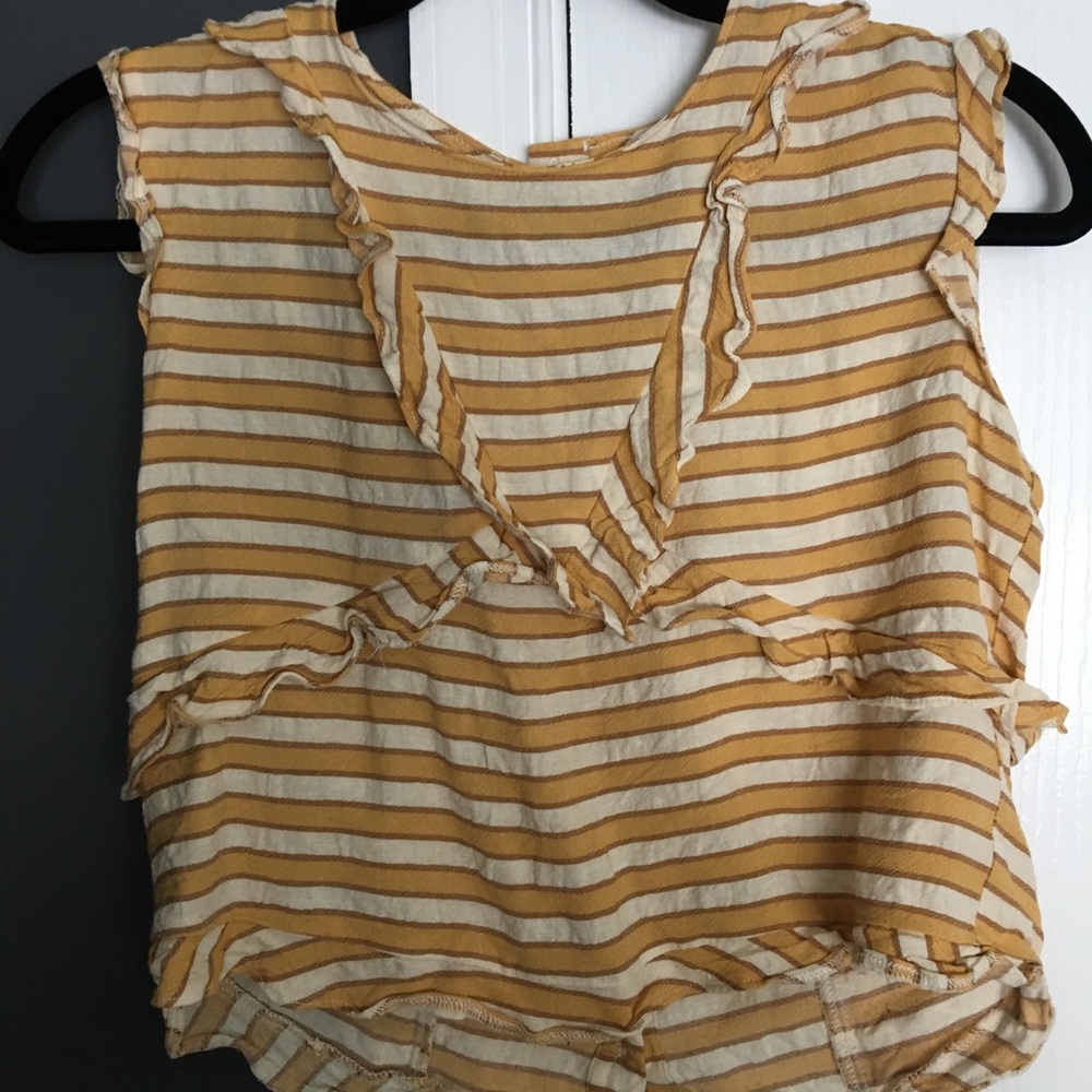Zara Stripped Ruffled Top